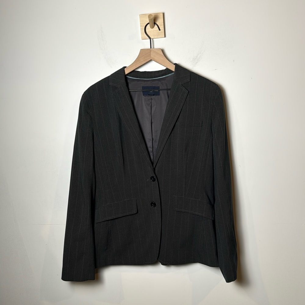 Banana Republic Black Pinstripe Blazer